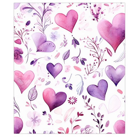 Hearts Love Purple Waist Pouch (Small) from ArtsNow.com Back Strap