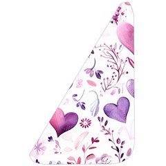 Hearts Love Purple Belt Pouch Bag (Large) from ArtsNow.com Front Left