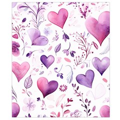 Hearts Love Purple Belt Pouch Bag (Large) from ArtsNow.com Back Strap