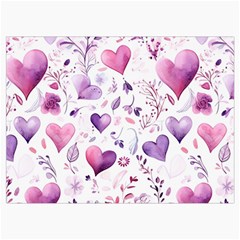 Hearts Love Purple Roll Up Canvas Pencil Holder (M) from ArtsNow.com Front