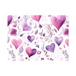 Hearts Love Purple Premium Plush Fleece Blanket (Mini)