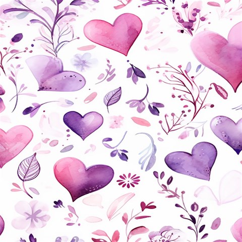 Hearts Love Purple 7  x 9  Hardcover Notebook from ArtsNow.com Back Cover