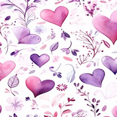 Hearts Love Purple 7  x 9  Hardcover Notebook from ArtsNow.com Back Cover