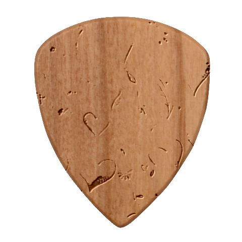 Hearts Love Purple Wood Guitar Pick (Set of 10) from ArtsNow.com Front