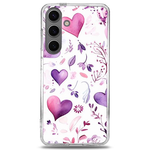 Hearts Love Purple Samsung Galaxy S24 6.2 Inch TPU UV Case from ArtsNow.com Front