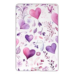 Hearts Love Purple Name Card Style USB Flash Drive from ArtsNow.com Front