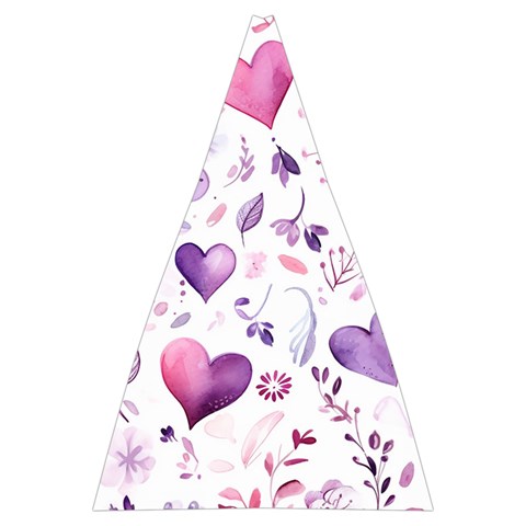 Hearts Love Purple Automatic Folding Umbrella with Case (Large) from ArtsNow.com 13.71 x19.92  Umbrella - 2