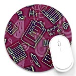 Abstract Art Pattern Design Background Round Mousepad