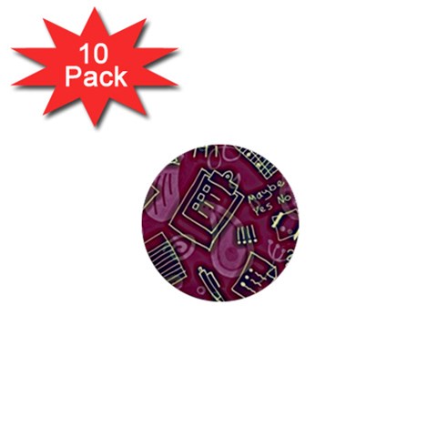 Abstract Art Pattern Design Background 1  Mini Buttons (10 pack)  from ArtsNow.com Front