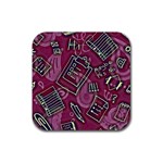 Abstract Art Pattern Design Background Rubber Coaster (Square)