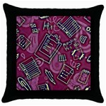 Abstract Art Pattern Design Background Throw Pillow Case (Black)