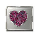 Abstract Art Pattern Design Background Mega Link Heart Italian Charm (18mm)