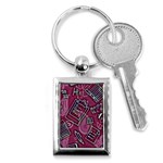 Abstract Art Pattern Design Background Key Chain (Rectangle)