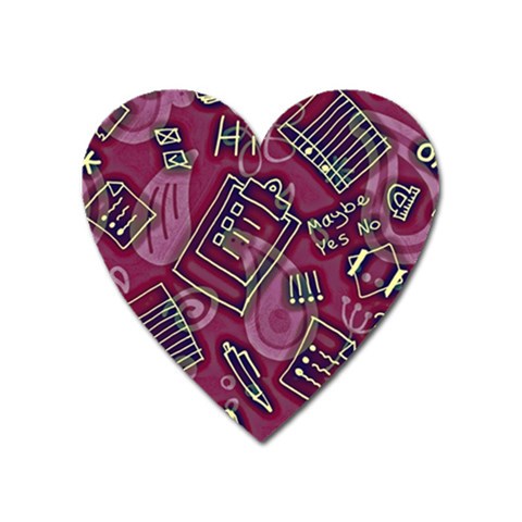 Abstract Art Pattern Design Background Heart Magnet from ArtsNow.com Front