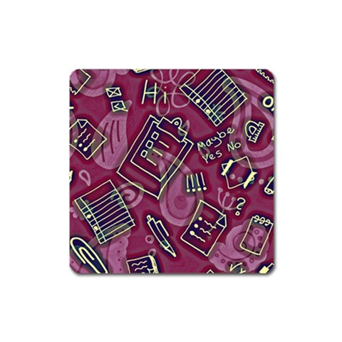 Abstract Art Pattern Design Background Square Magnet from ArtsNow.com Front