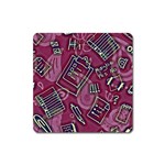 Abstract Art Pattern Design Background Square Magnet