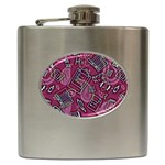 Abstract Art Pattern Design Background Hip Flask (6 oz)