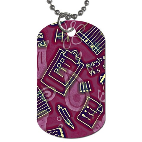 Abstract Art Pattern Design Background Dog Tag (Two Sides) from ArtsNow.com Front