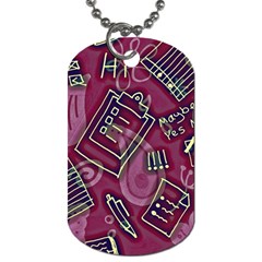 Abstract Art Pattern Design Background Dog Tag (Two Sides) from ArtsNow.com Back