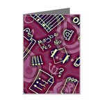 Abstract Art Pattern Design Background Mini Greeting Card