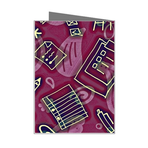 Abstract Art Pattern Design Background Mini Greeting Card from ArtsNow.com Right