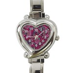 Abstract Art Pattern Design Background Heart Italian Charm Watch