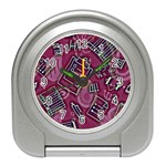 Abstract Art Pattern Design Background Travel Alarm Clock