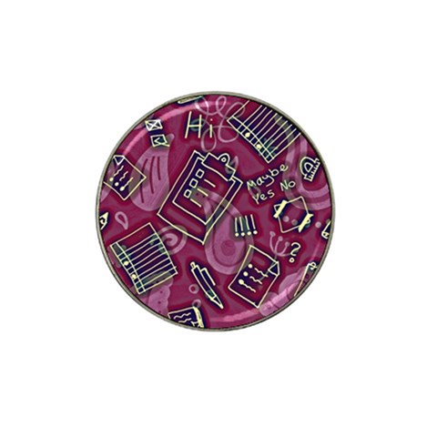 Abstract Art Pattern Design Background Hat Clip Ball Marker from ArtsNow.com Front