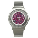 Abstract Art Pattern Design Background Stainless Steel Watch