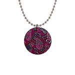 Abstract Art Pattern Design Background 1  Button Necklace