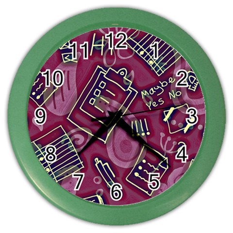 Abstract Art Pattern Design Background Color Wall Clock from ArtsNow.com Front