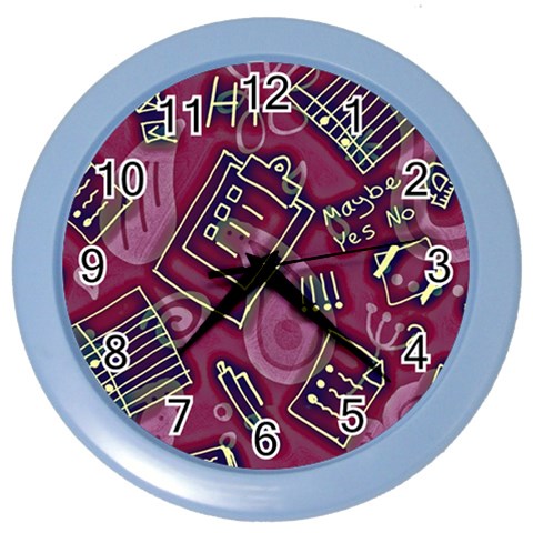 Abstract Art Pattern Design Background Color Wall Clock from ArtsNow.com Front