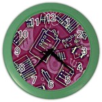 Abstract Art Pattern Design Background Color Wall Clock