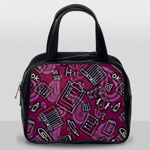 Abstract Art Pattern Design Background Classic Handbag (One Side) from ArtsNow.com Front