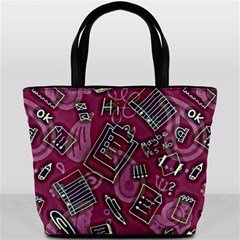 Abstract Art Pattern Design Background Bucket Bag from ArtsNow.com Front