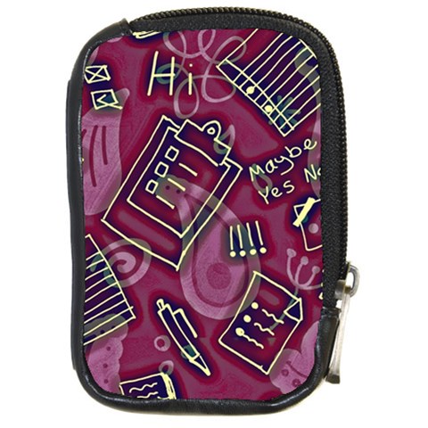 Abstract Art Pattern Design Background Compact Camera Leather Case from ArtsNow.com Front