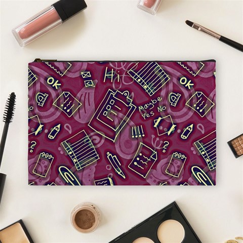 Abstract Art Pattern Design Background Cosmetic Bag (Large) from ArtsNow.com Front