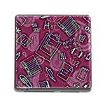 Abstract Art Pattern Design Background Memory Card Reader (Square 5 Slot)