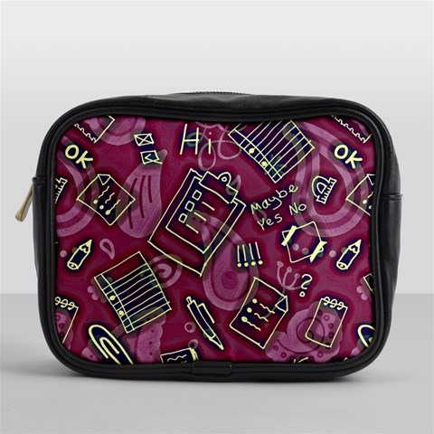 Abstract Art Pattern Design Background Mini Toiletries Bag (One Side) from ArtsNow.com Front