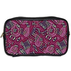 Abstract Art Pattern Design Background Toiletries Bag (Two Sides) from ArtsNow.com Back