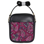 Abstract Art Pattern Design Background Girls Sling Bag