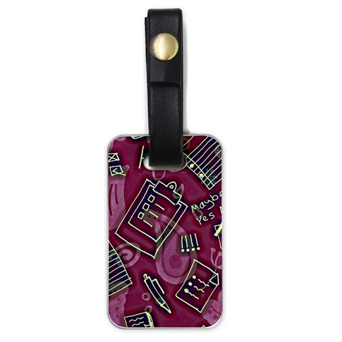 Abstract Art Pattern Design Background Luggage Tag (one side) from ArtsNow.com Front