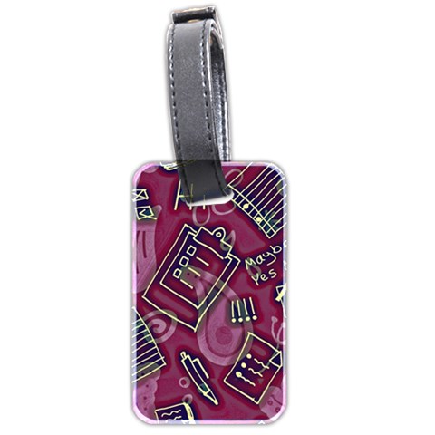 Abstract Art Pattern Design Background Luggage Tag (two sides) from ArtsNow.com Front