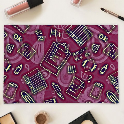 Abstract Art Pattern Design Background Cosmetic Bag (XXL) from ArtsNow.com Front