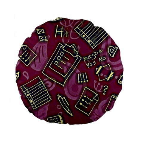 Abstract Art Pattern Design Background Standard 15  Premium Flano Round Cushions from ArtsNow.com Front