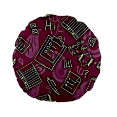 Abstract Art Pattern Design Background Standard 15  Premium Flano Round Cushions from ArtsNow.com Front