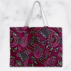 Abstract Art Pattern Design Background Zipper Mini Tote Bag from ArtsNow.com Front