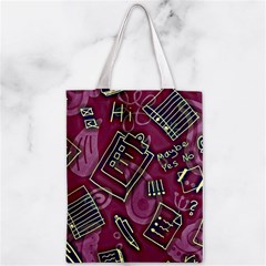 Abstract Art Pattern Design Background Zipper Classic Tote Bag from ArtsNow.com Front