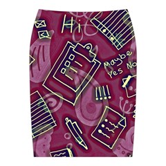 Abstract Art Pattern Design Background Midi Wrap Pencil Skirt from ArtsNow.com Back