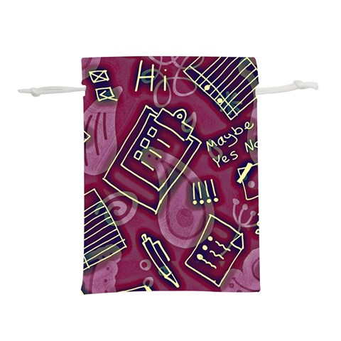 Abstract Art Pattern Design Background Lightweight Drawstring Pouch (L) from ArtsNow.com Back